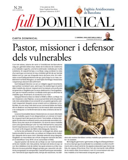 Hoja dominical del 19 de julio de 2026