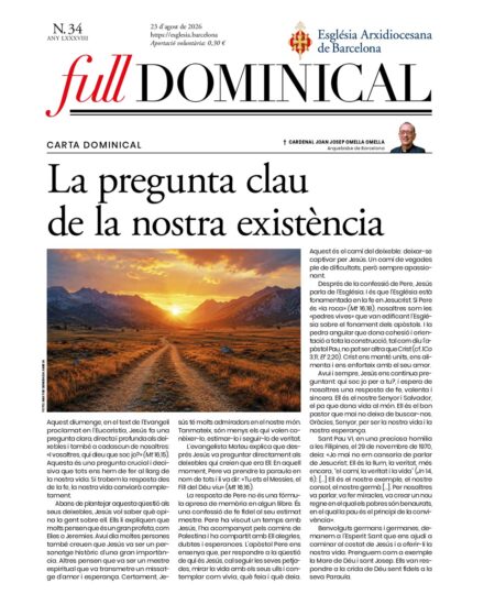 Hoja dominical del 23 de agosto de 2026