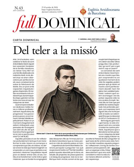 Hoja dominical del 25 de octubre de 2026
