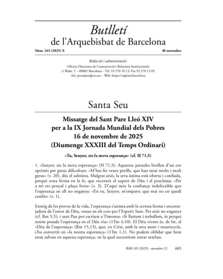 Butlletí de novembre de 2025
