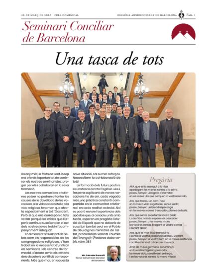 Suplement monogràfic sobre el Dia del Seminari 2026
