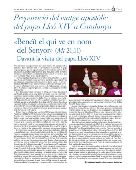 Suplement monogràfic sobre el viatge apostòlic del papa Lleó XIV