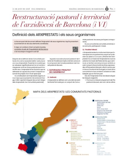 Suplement monogràfic sobre la reestructuració pastoral i territorial (6)