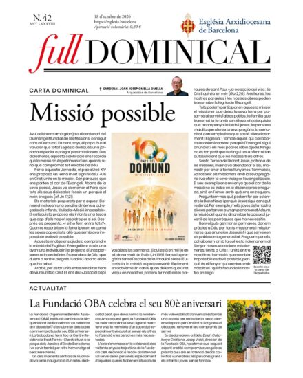 Full dominical del 18 d’octubre de 2026